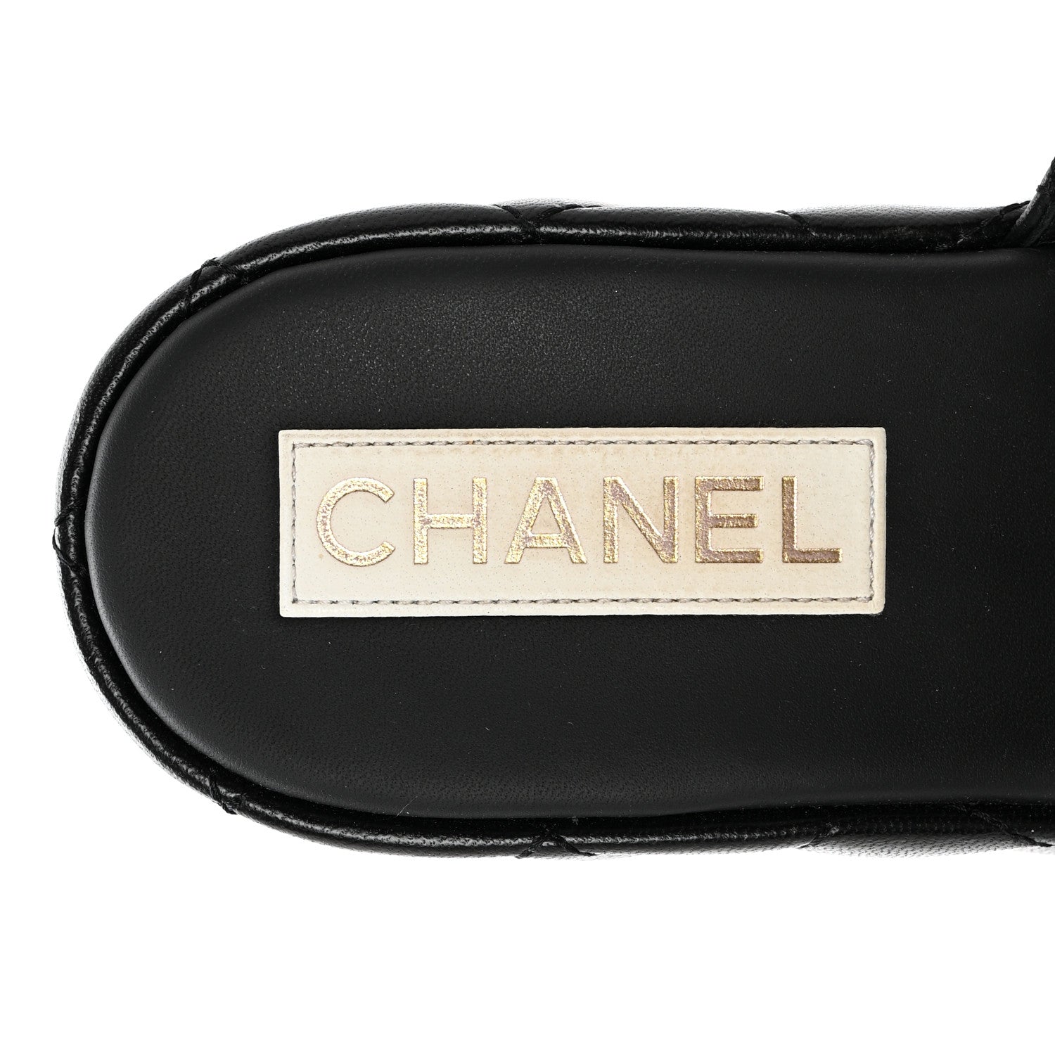 Chanel Lambskin Quilted CC Mules Wedge Sandals 39 Black 7 of 9