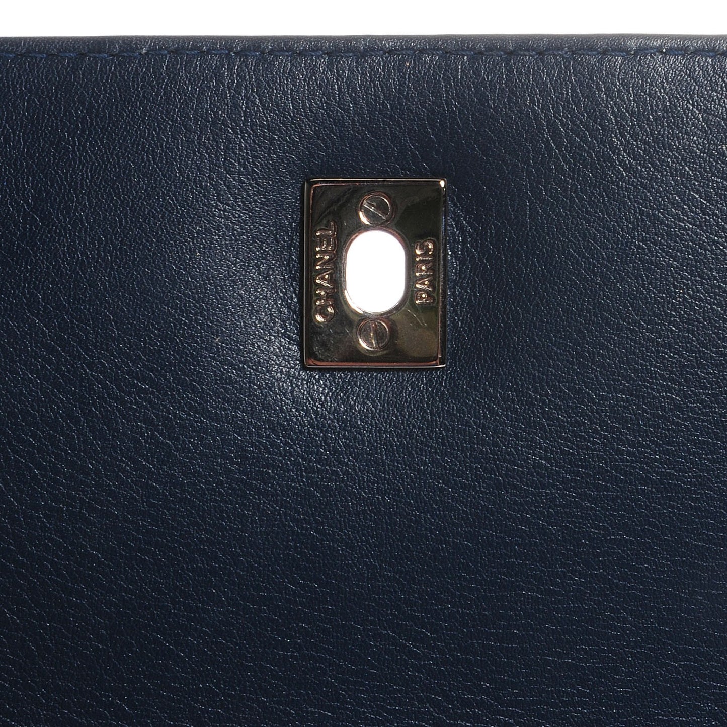Calfskin Quilted In The Business Flap Dark Blue
