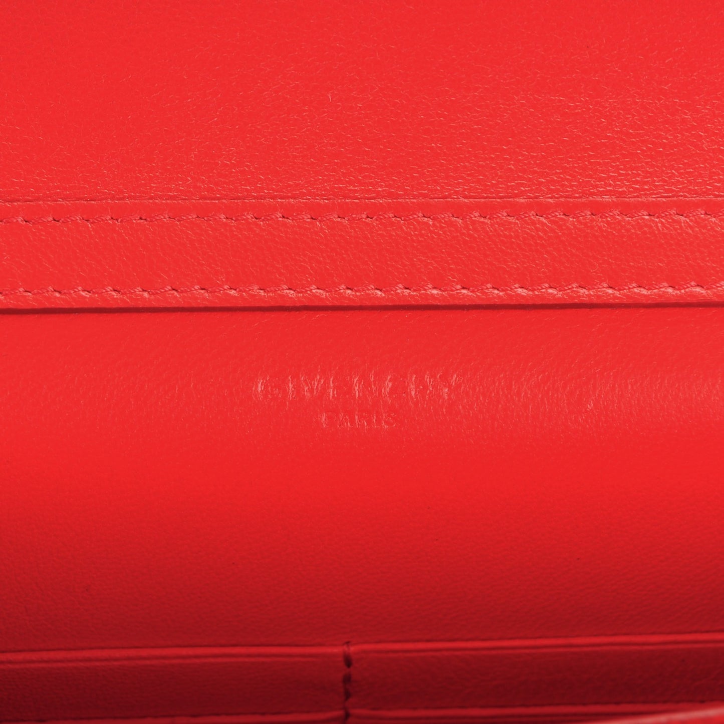 Calfskin Studded Pandora Chain Wallet Medium Red