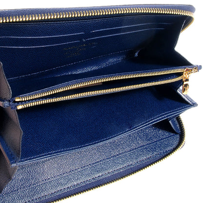Louis Vuitton Damier Paillettes Zippy Wallet Blue 5 of 7
