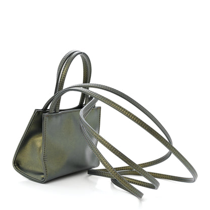 Telfar Metallic Vegan Leather Small Shopping Bag Acid 3 of 10