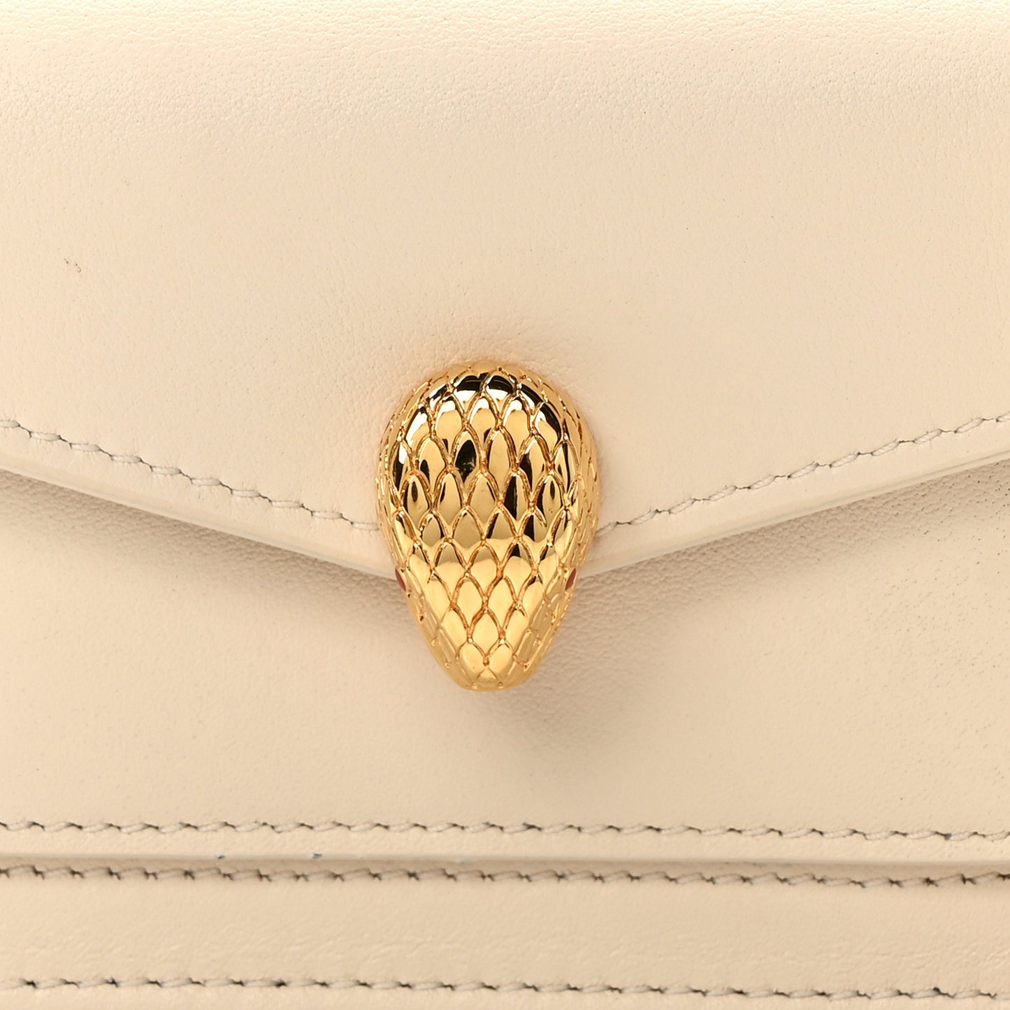 Calfskin Serpenti Forever Micro Bag Ivory