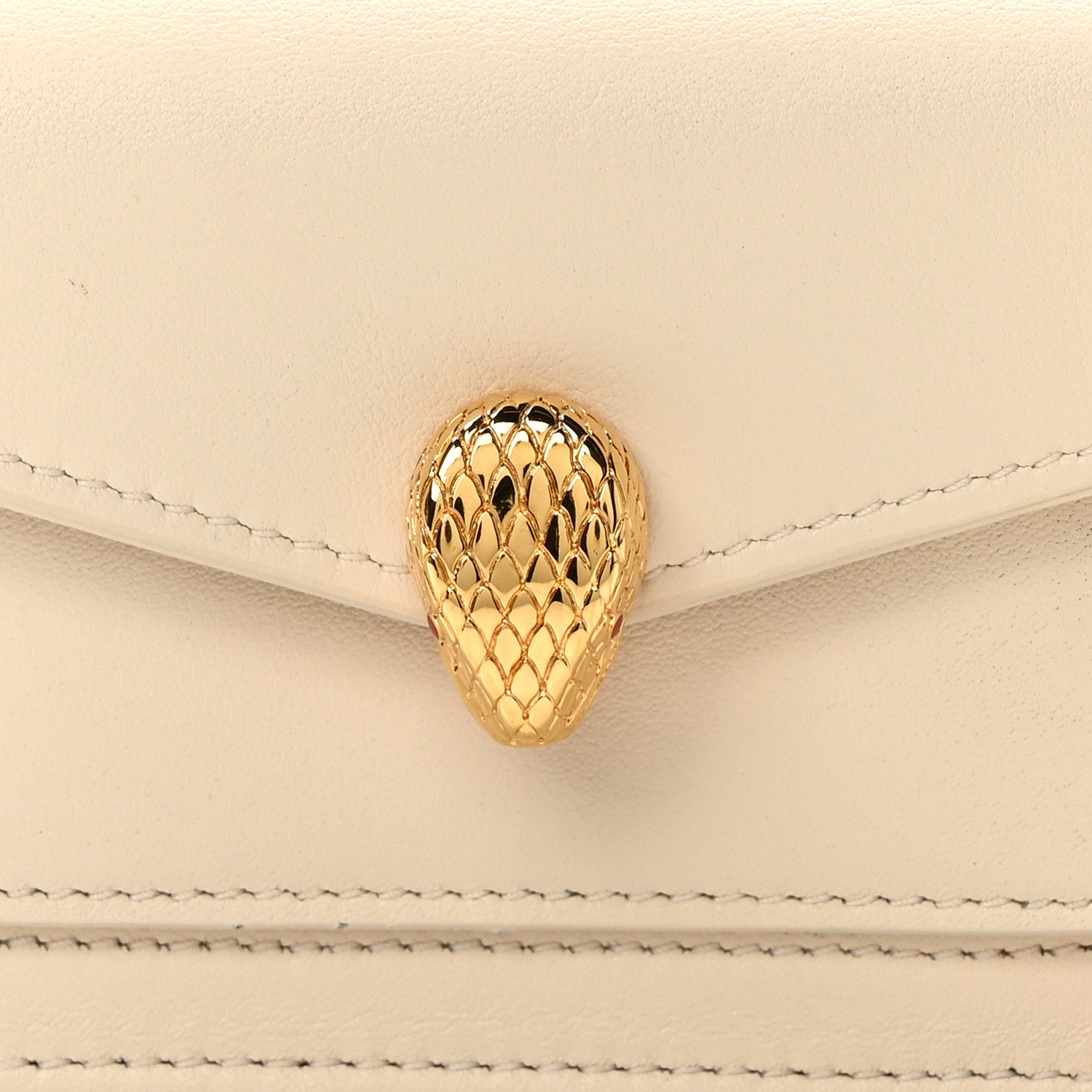 Bulgari Calfskin Serpenti Forever Micro Bag Ivory 7 of 10