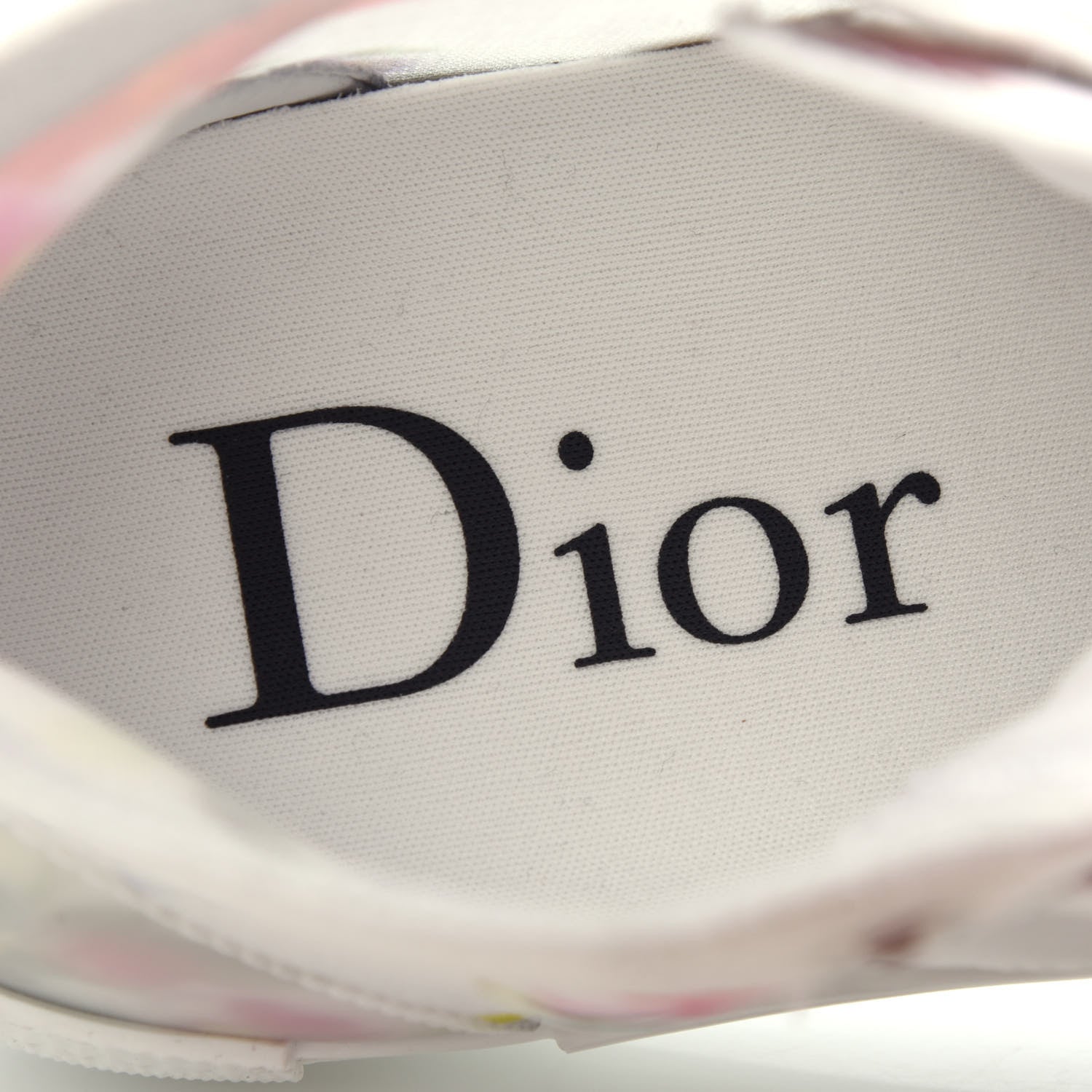 Christian Dior Technical Canvas Flowers Mens B23 High Top Sneakers 38 White 8 of 11