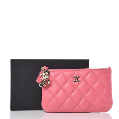 Chanel Lambskin Quilted Small Casino Cosmetic Case Pink 8 of 8