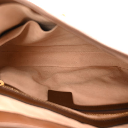 Gucci GG Supreme Monogram Azalea Calfskin Web Small Jackie 1961 Hobo Beige Ebony Brown Sugar 10 of 14