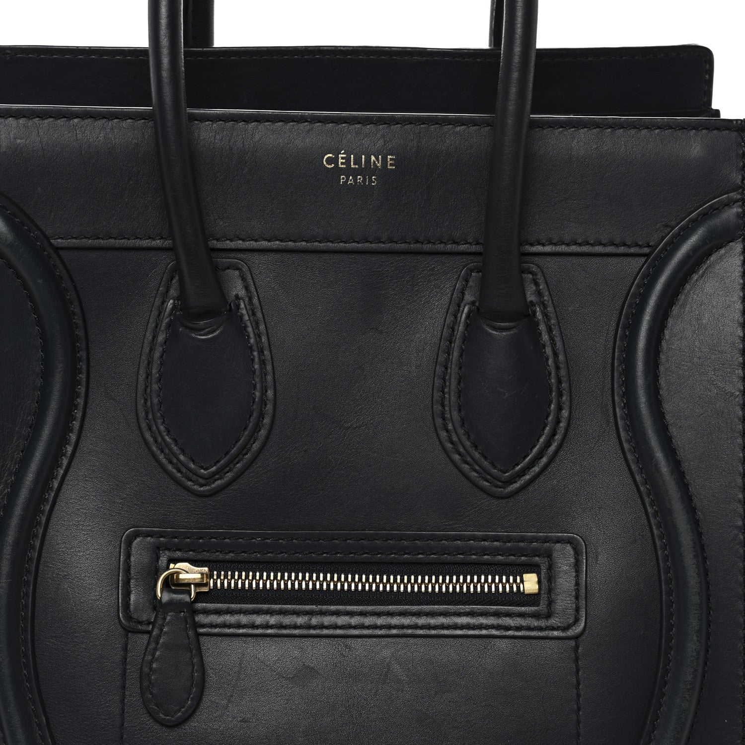 Celine Smooth Calfskin Micro Luggage Navy Blue 7 of 17