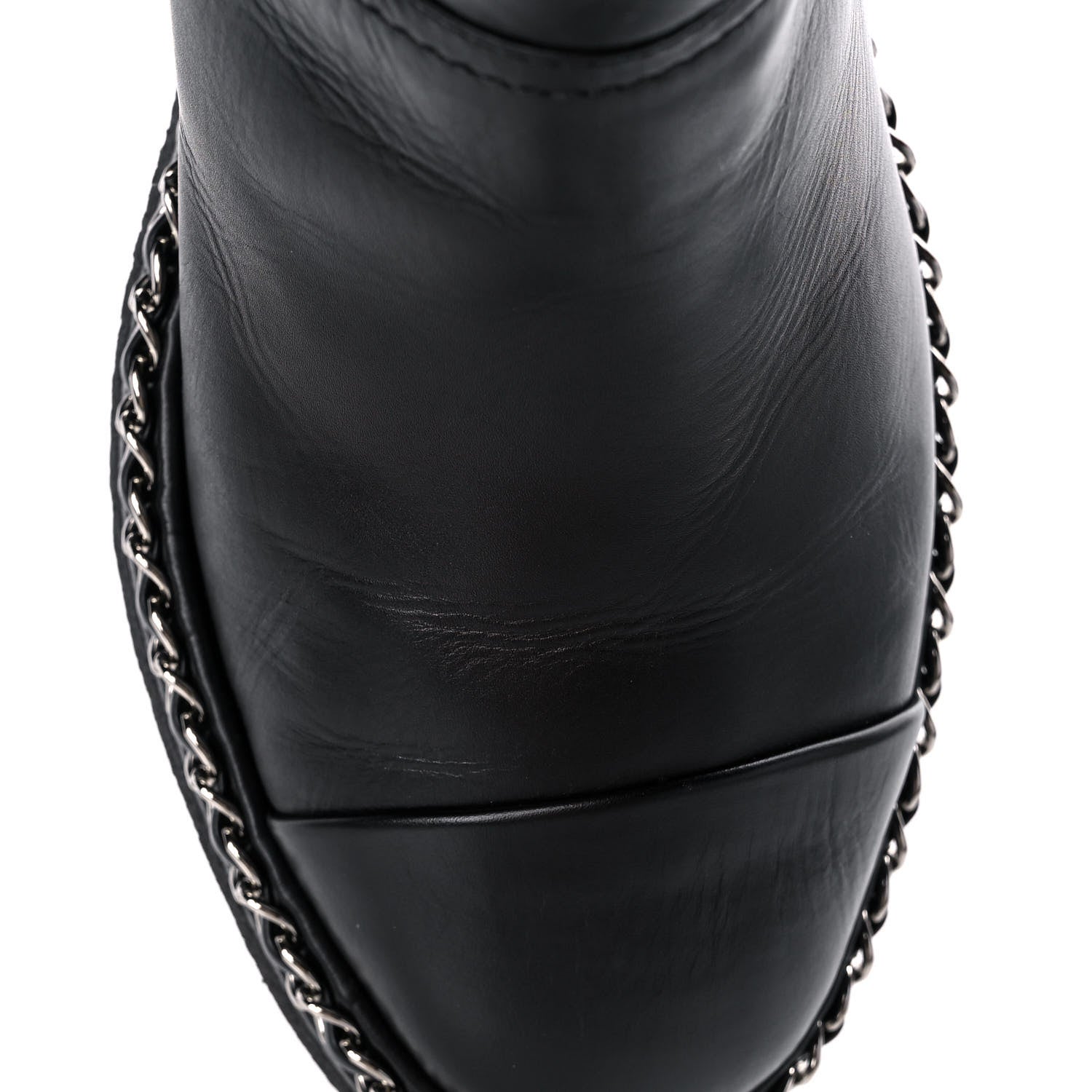 Chanel Calfskin Shearling Quilted Short Boots 37 Black 8 of 9