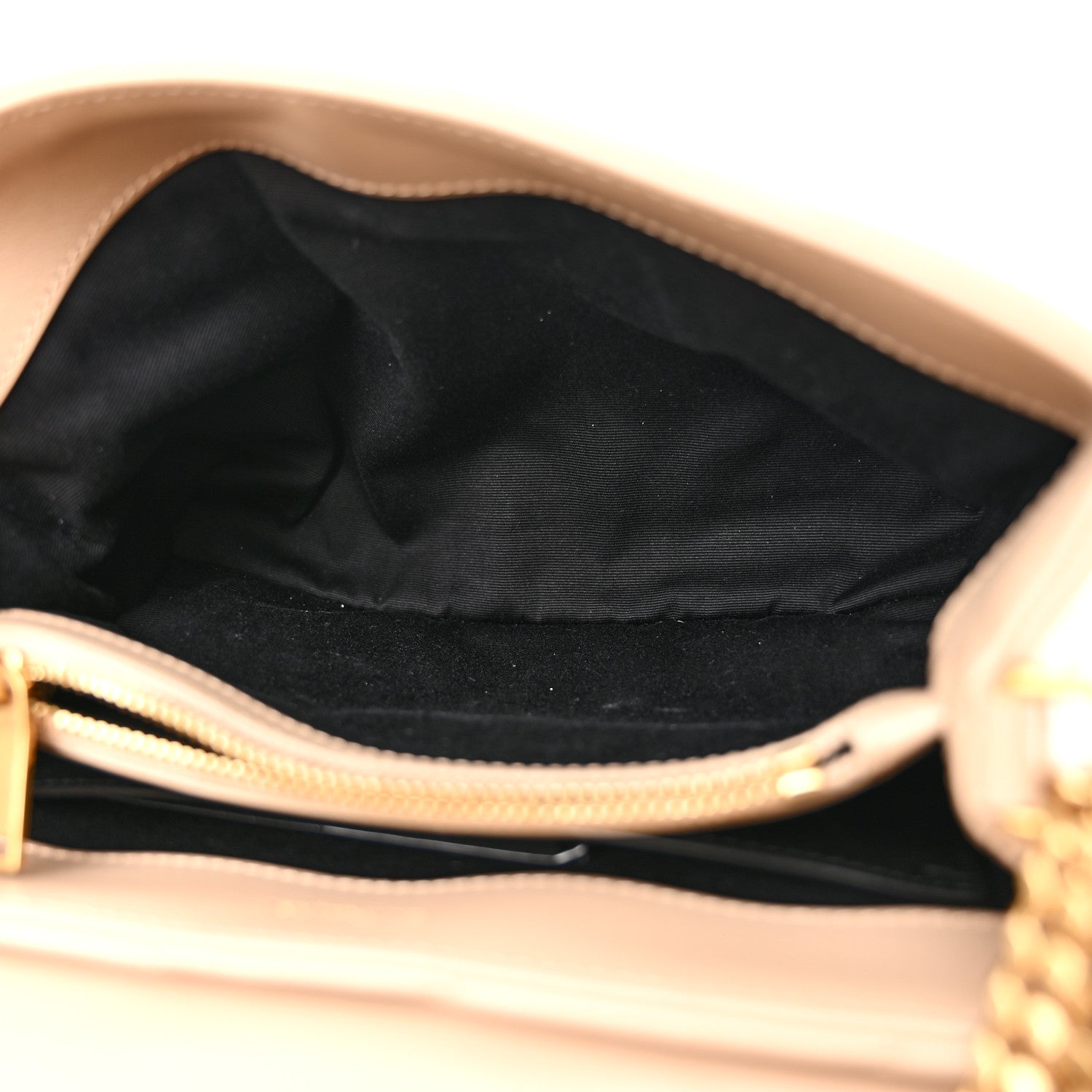 Saint Laurent Calfskin Y Quilted Monogram Small Loulou Chain Satchel Dark Beige 5 of 11