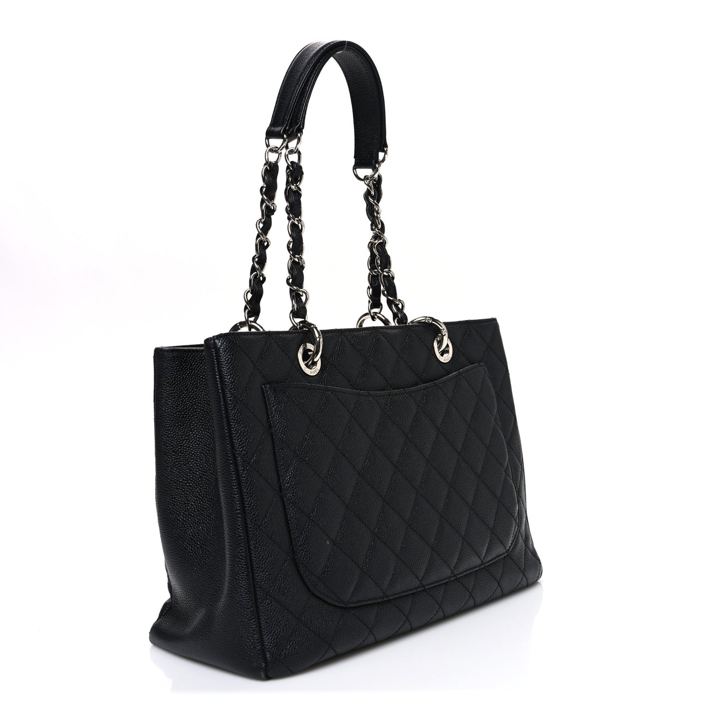 Caviar Quilted Grand Shopping Tote GST Black