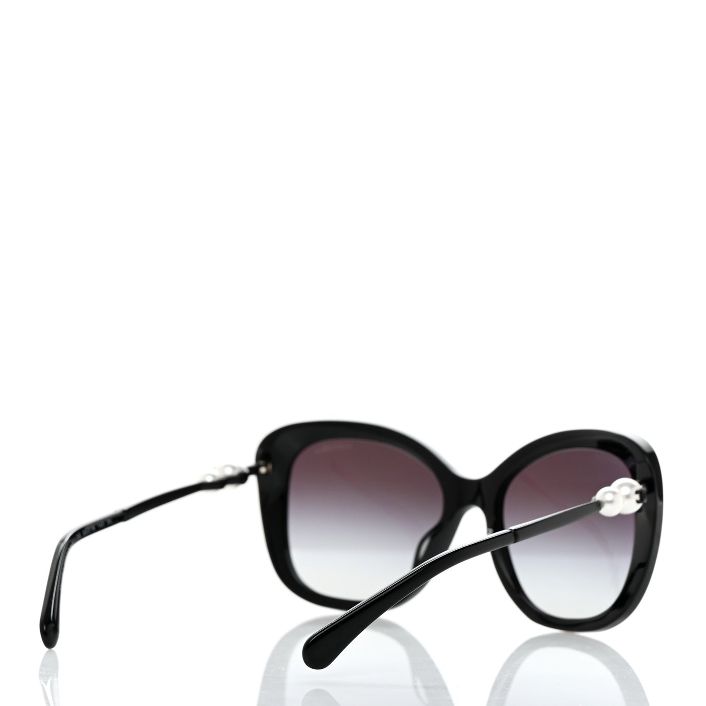 Acetate Butterfly Winter Pearl Sunglasses 5339-H Black