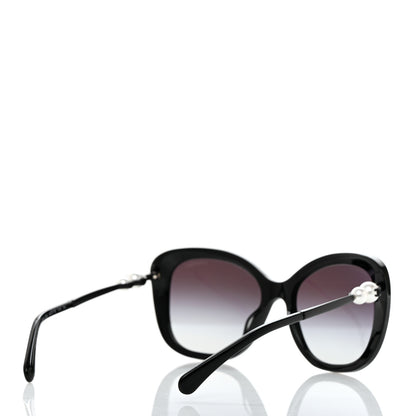 Chanel Acetate Butterfly Winter Pearl Sunglasses 5339-H Black 4 of 8