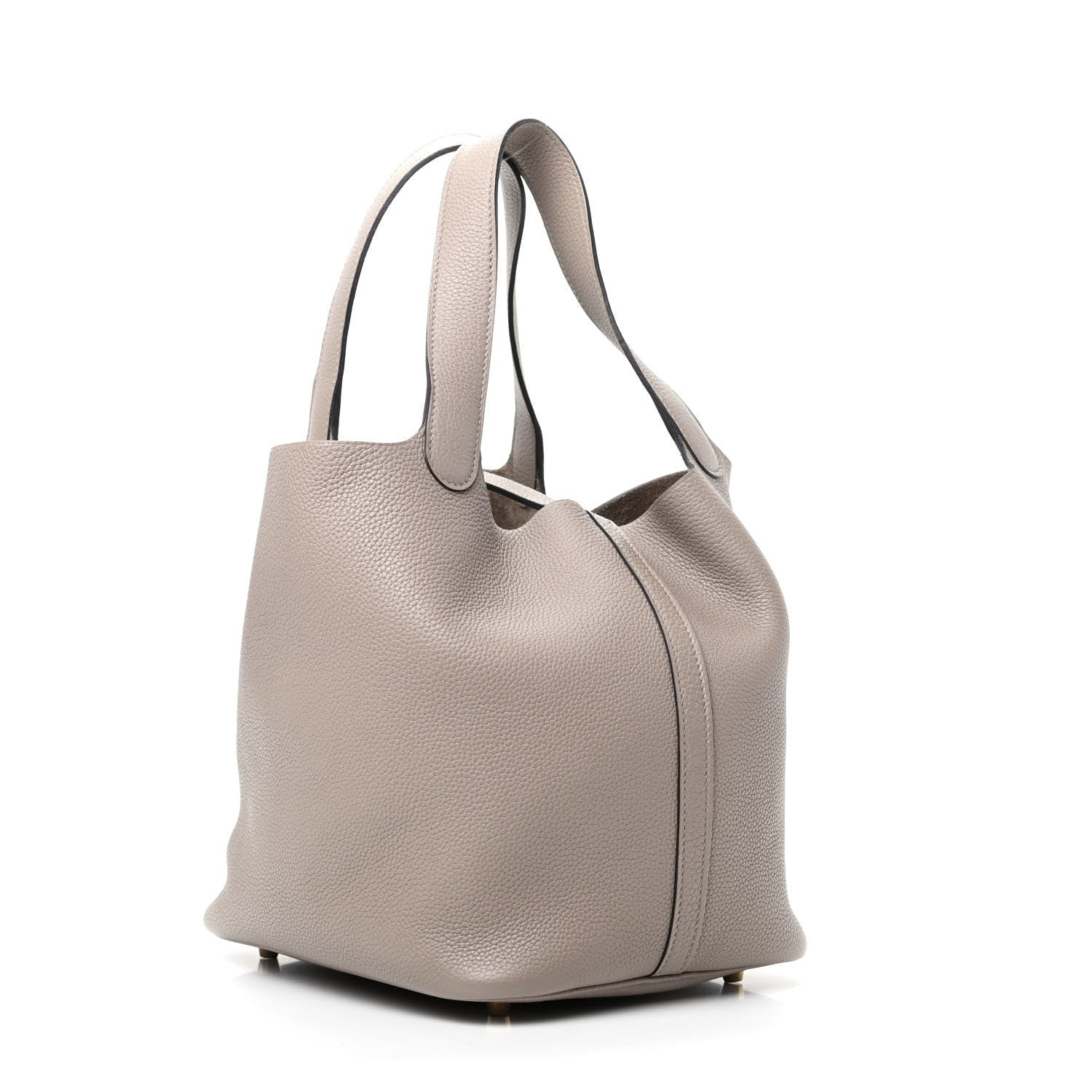 Hermes Taurillon Clemence Picotin Lock 22 MM Gris Asphalte 3 of 10