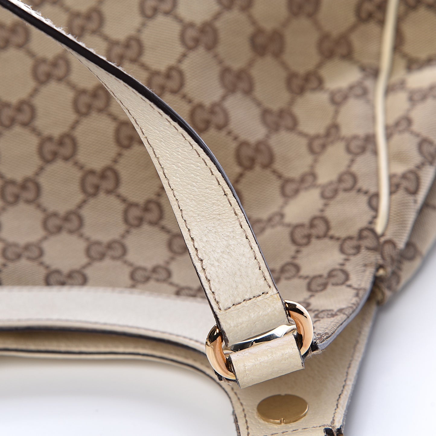 Monogram Medium Charmy Shoulder Bag Off White