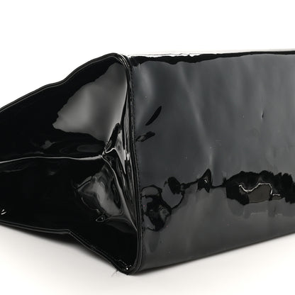 Telfar Patent Vegan Leather Large Shopping Bag Black 8 of 10