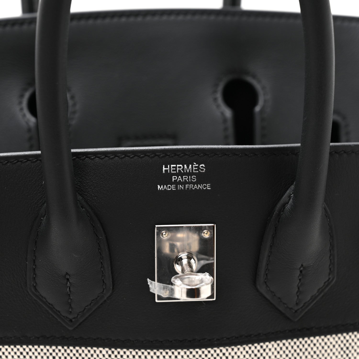 Hermes Toile H Swift Birkin 25 Ecru Black 6 of 11
