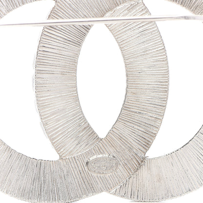 Chanel Baguette Crystal CC Brooch Silver 4 of 5