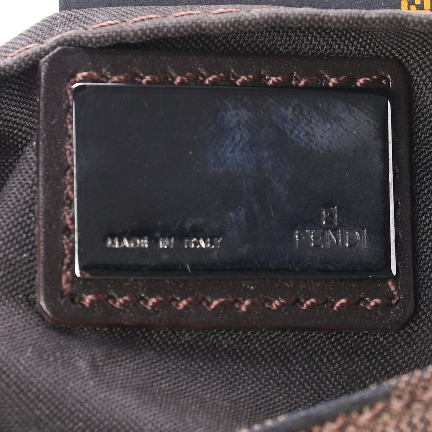 Fendi Zucca Buckle Shoulder Bag Tobacco 5 of 7