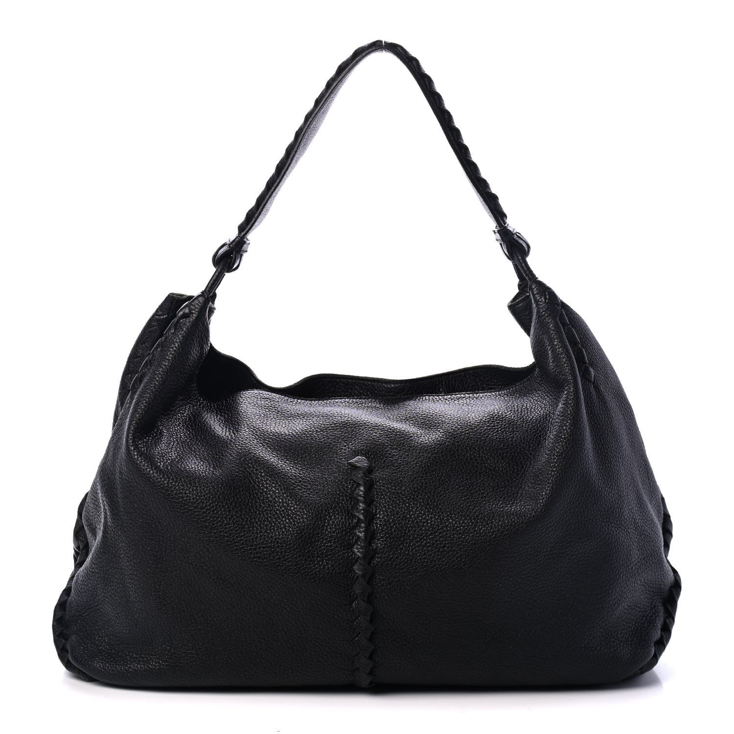 Bottega Veneta Washed Cervo Deerskin Large Hobo Black 1 of 4