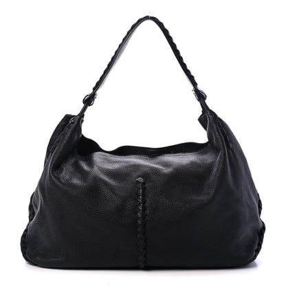 Bottega Veneta Washed Cervo Deerskin Large Hobo Black 1 of 4