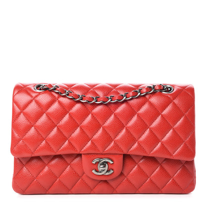 Chanel Caviar Quilted Medium Double Flap Dark Red 1 of 9