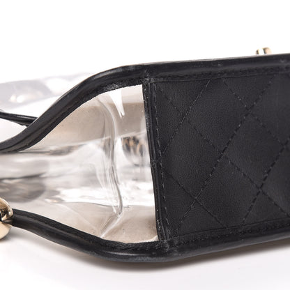 Chanel Lambskin PVC Sand By The Sea Flap With Pearl Strap Black 6 of 10