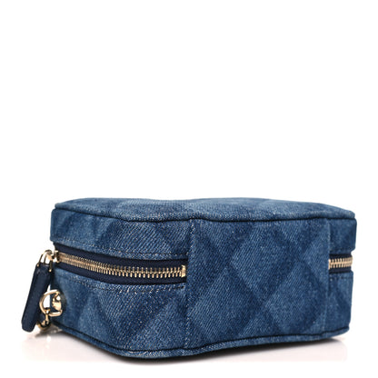 Chanel Printed Denim CC Camera Case Blue 4 of 10