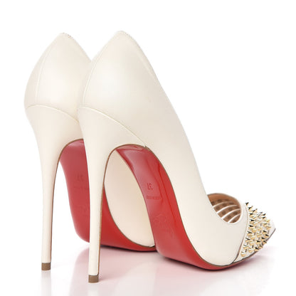 Christian Louboutin Kid Bareta 120 Pumps 37 Neige Light Gold 4 of 8