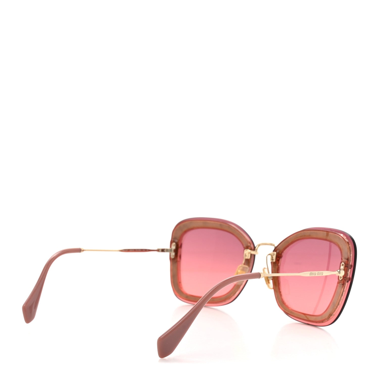 Miu Miu Acetate Glitter Cat Eye Sunglasses SMU02T Pink 4 of 7