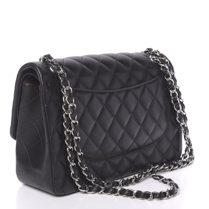 Chanel Lambskin Quilted Jumbo Double Flap Black 3 of 12