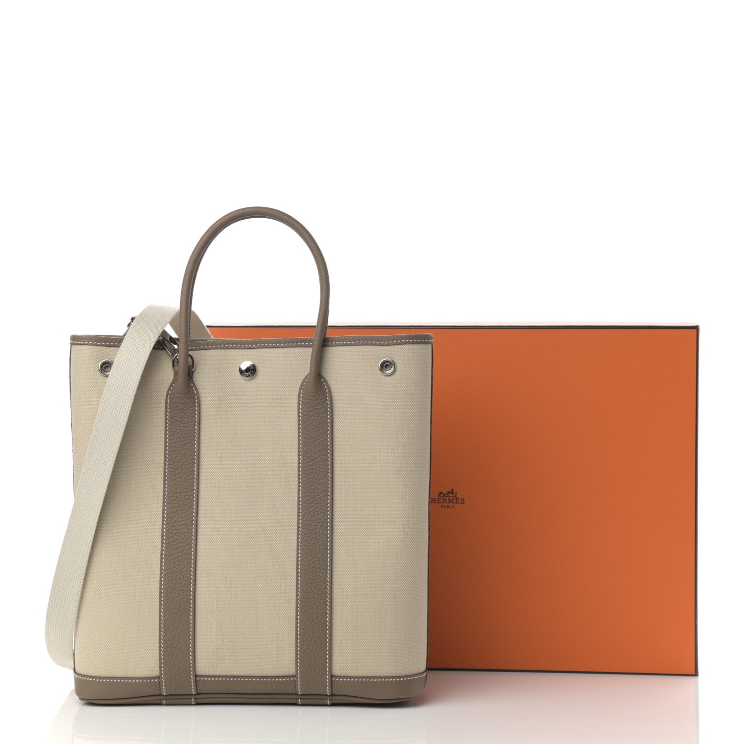 Hermes Toile H Negonda Garden File 28 Etoupe 11 of 11