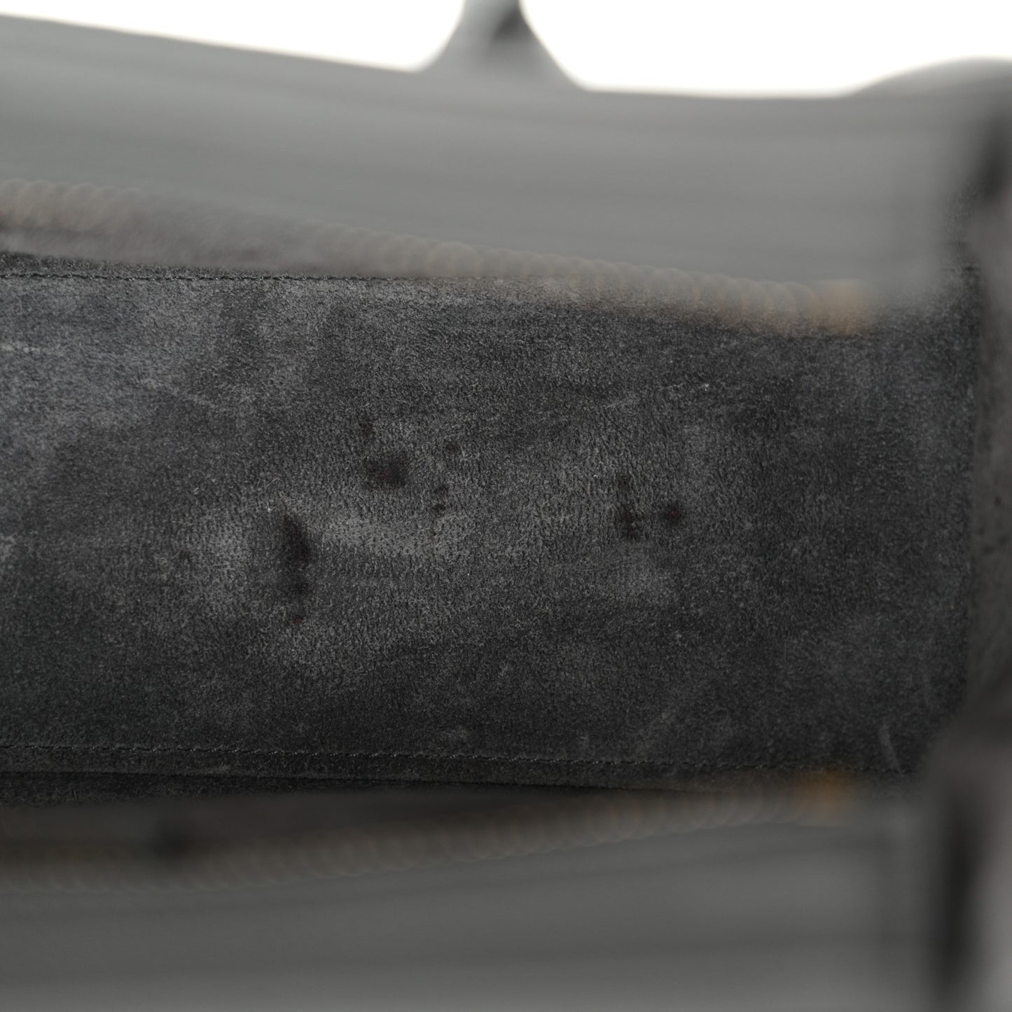 Drummed Calfskin Nano Luggage Kohl
