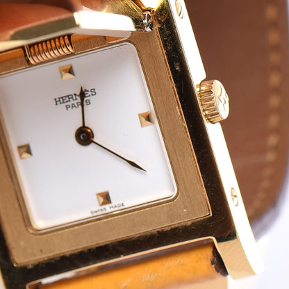 Hermes Stainless Steel Courchevel 23mm Medor Quartz Watch Jaune 10 of 10
