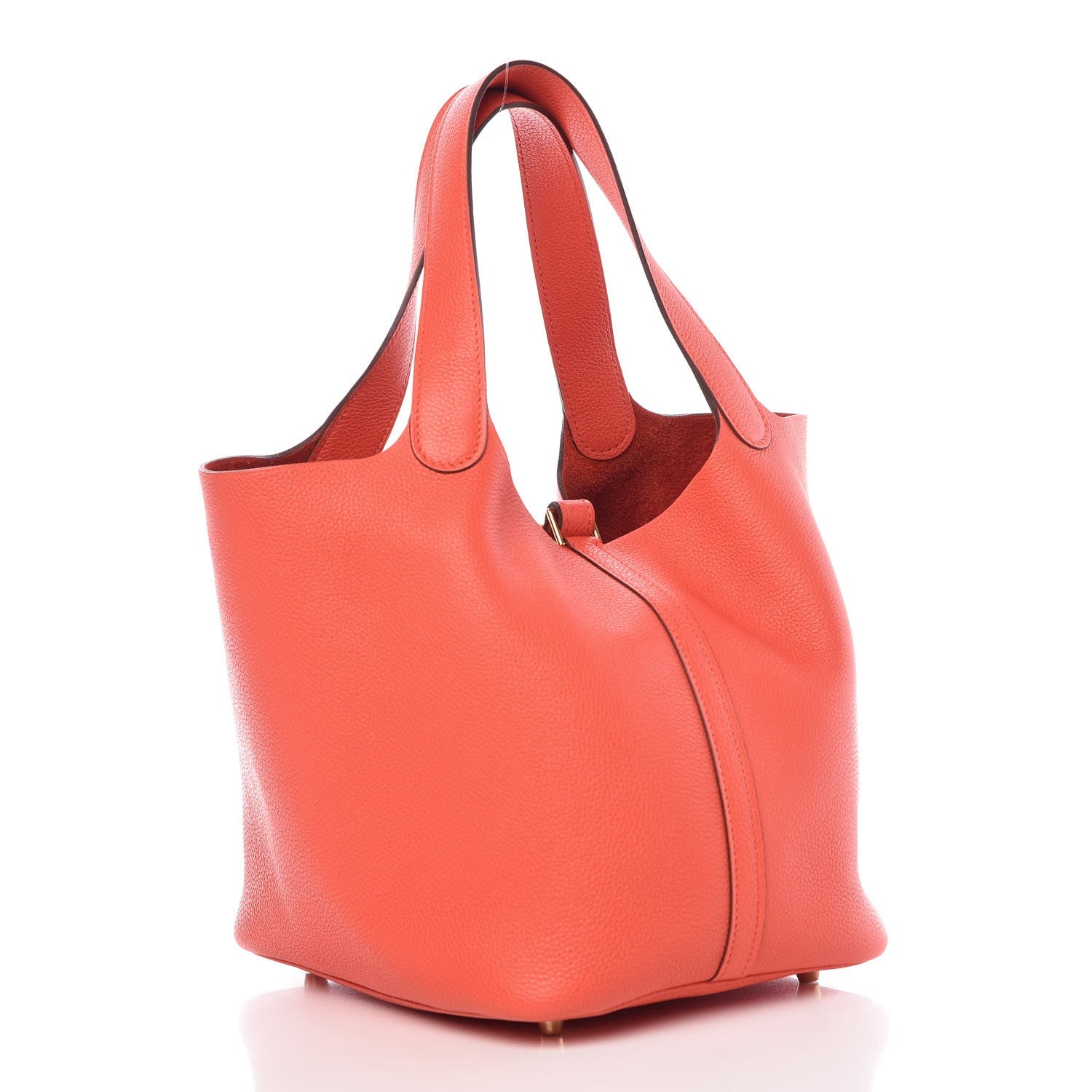 Hermes Taurillon Clemence Picotin Lock 22 MM Capucine 3 of 8