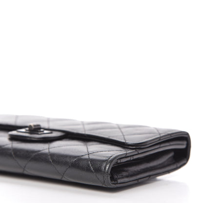 Chanel Metallic Aged Calfskin Quilted Reissue Long Flap Wallet So Black 7 of 11