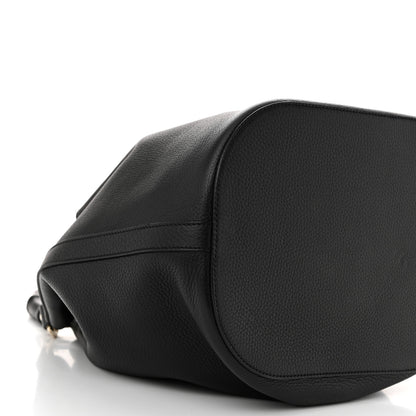 Gucci Pebbled Calfskin Miss Bamboo Bucket Bag Black 9 of 10