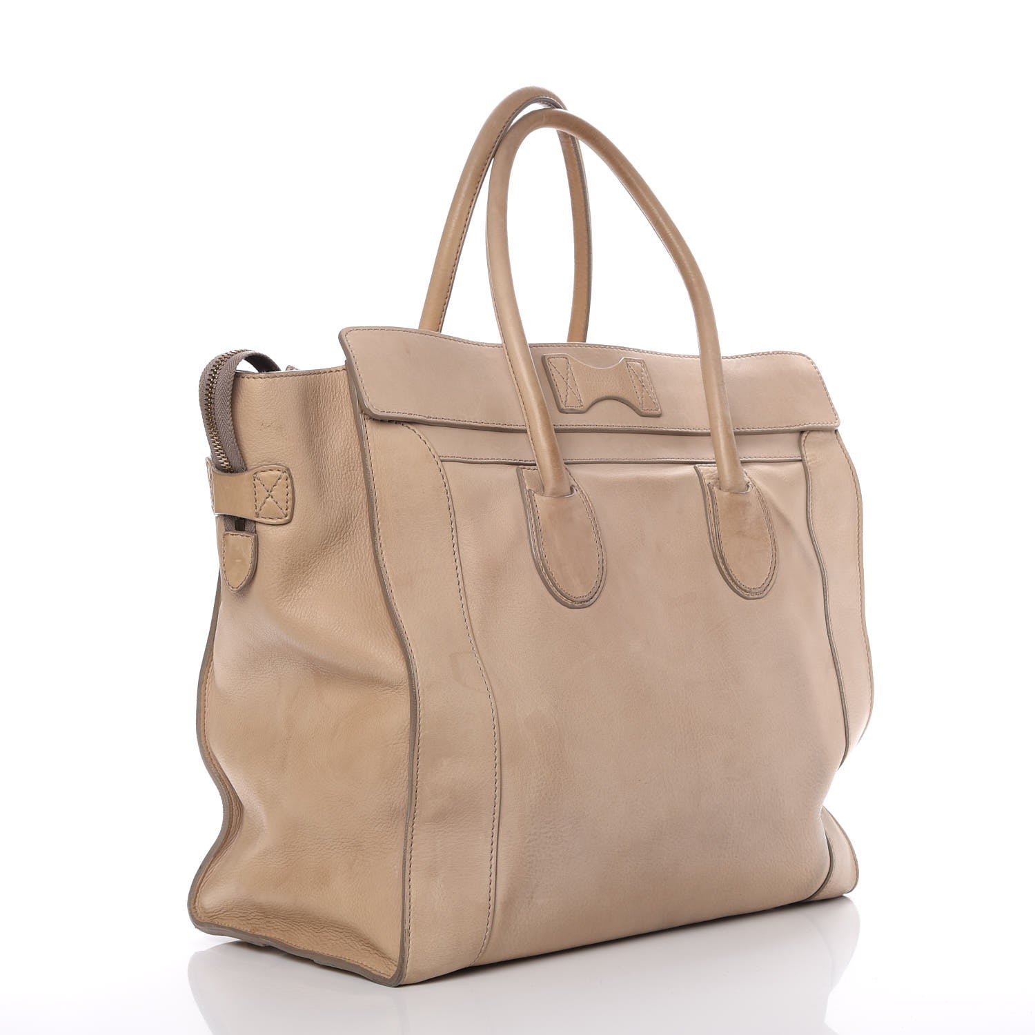 Celine Drummed Calfskin Medium Luggage Camel 3 of 21