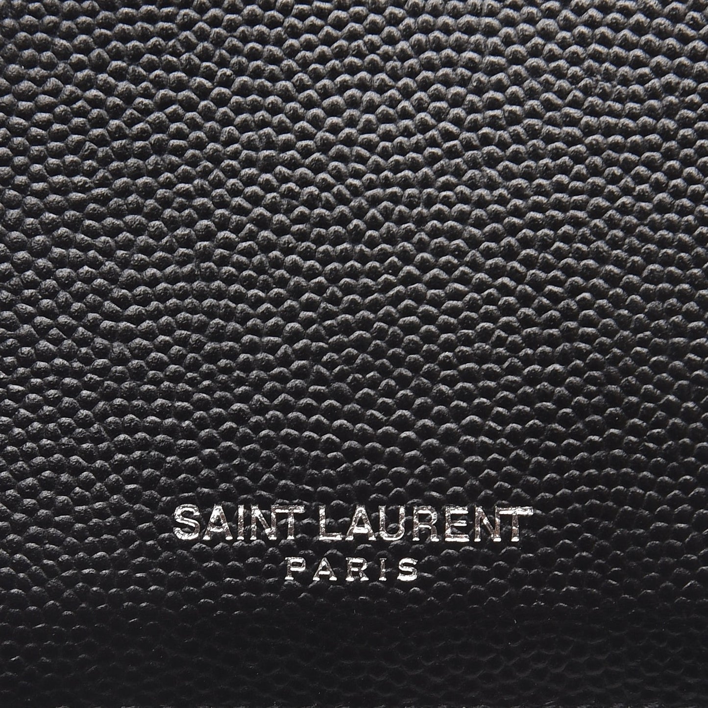 Grained Calfskin 5 Fragments Zip Pouch Card Holder Black