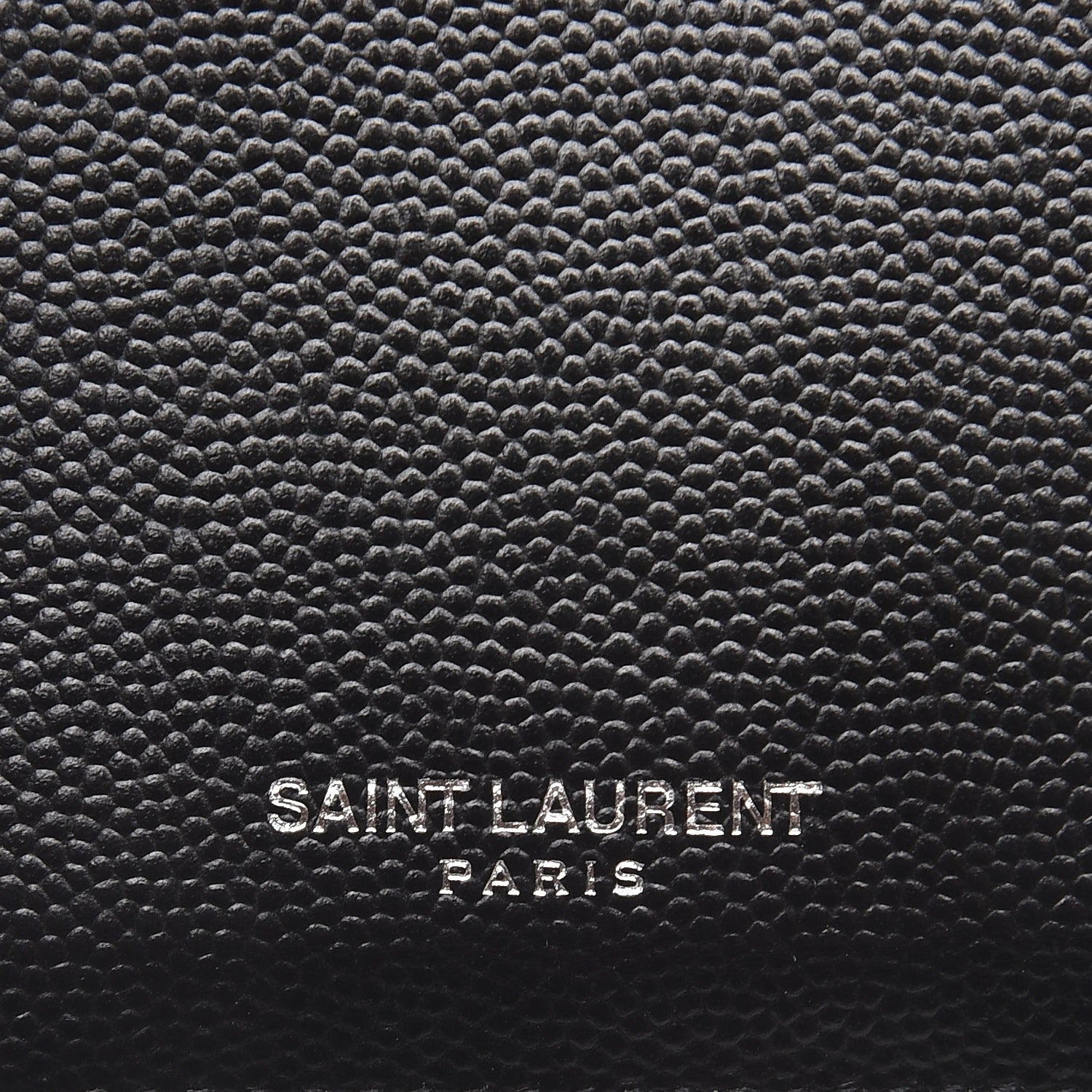 Saint Laurent Grained Calfskin 5 Fragments Zip Pouch Card Holder Black 8 of 9