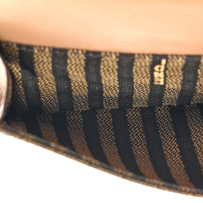 Fendi Fabric Jacquard FF 1974 Micro Trifold Baguette Wallet Tobacco Moro 7 of 10