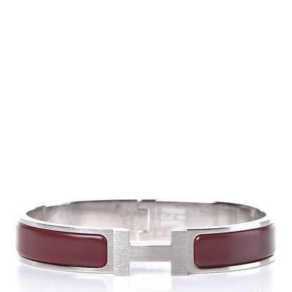 Hermes Matte Enamel Narrow Clic Clac HH Bracelet Myrtille 1 of 5