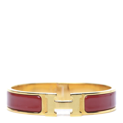 Hermes Enamel Narrow Clic Clac H Bracelet GM Rouge 1 of 6
