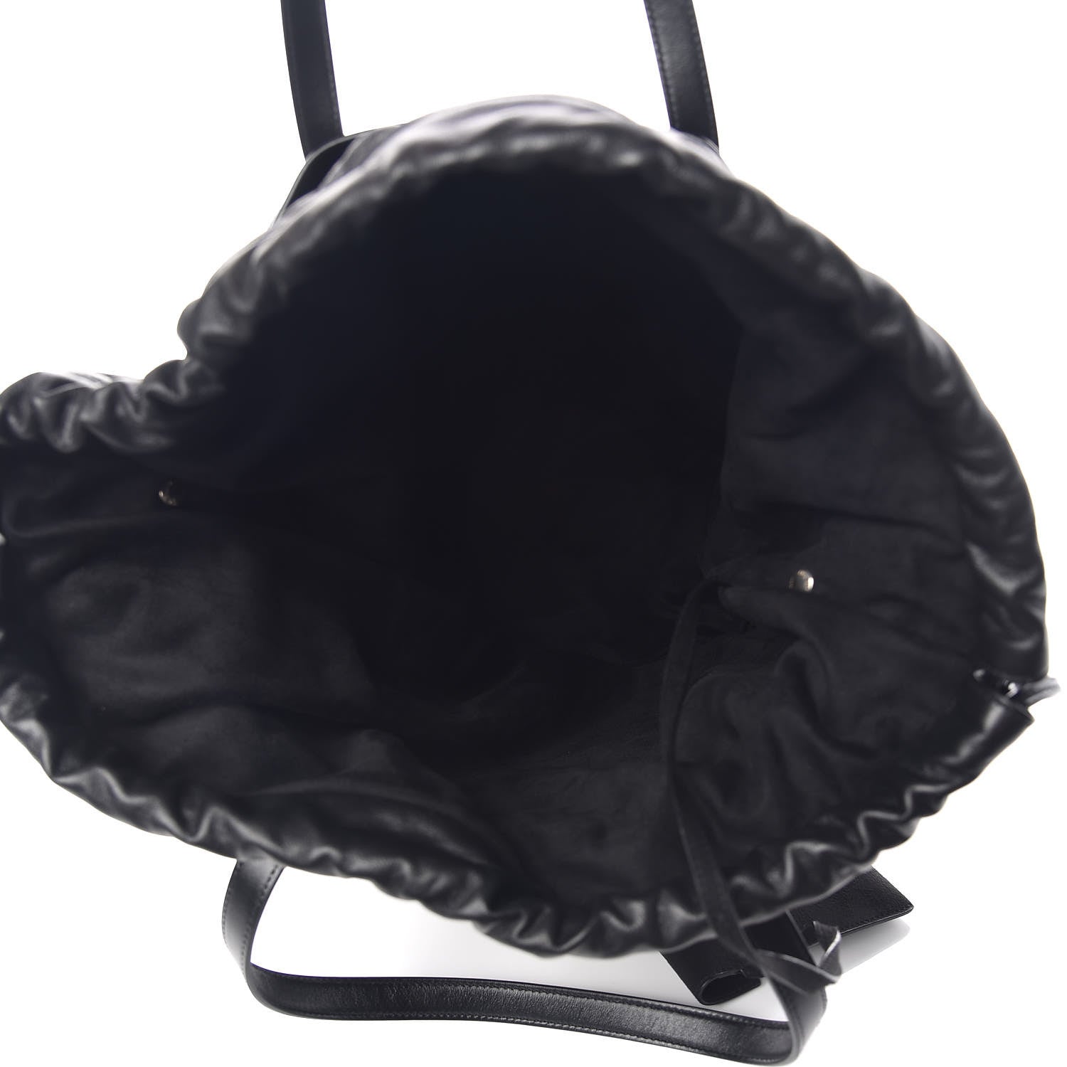 Saint Laurent Linen Canvas Teddy Shopping Bag Black 8 of 11