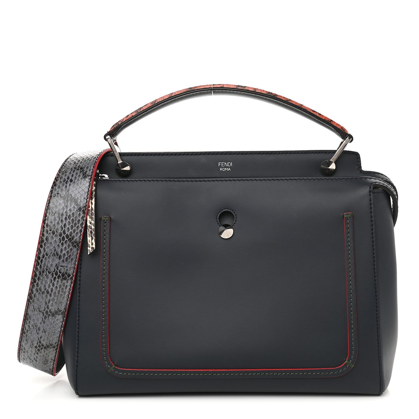 Vitello Baltico Dolce Elaphe DotCom Satchel Lavagna Ortensia Multicolor