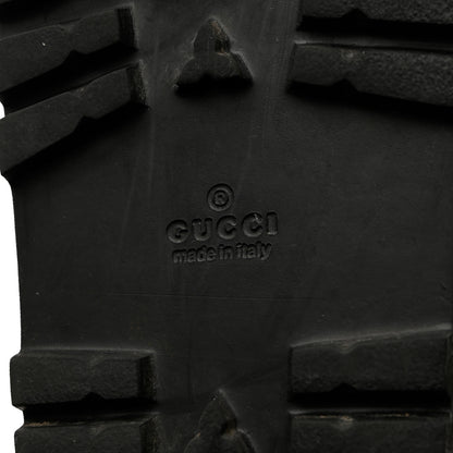 Gucci Rubber Web Mens Lug Sole Slide Sandals 10 Black Green Red 8 of 11