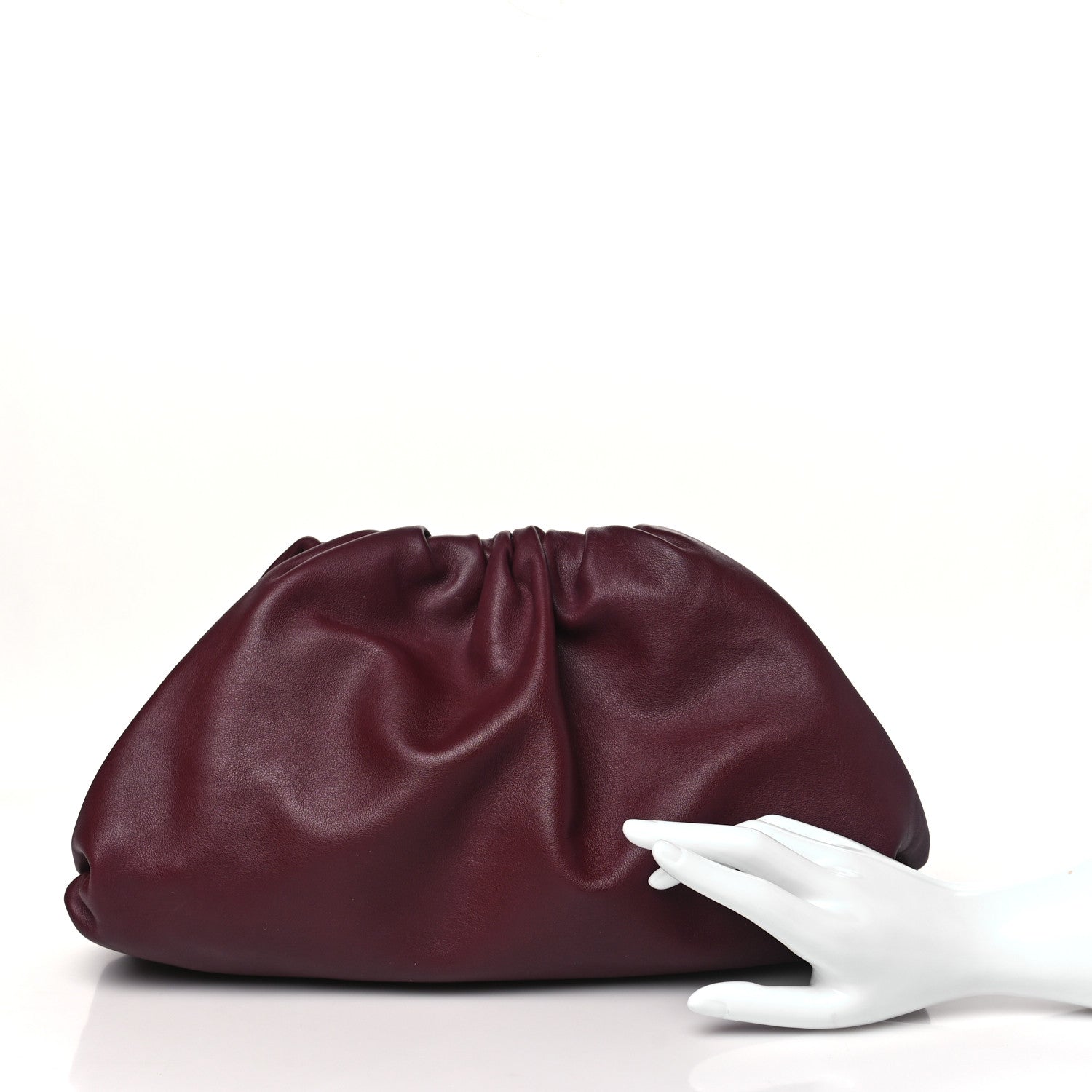 Bottega Veneta Smooth Butter Calf The Pouch Oversized Clutch Bordeaux 2 of 11