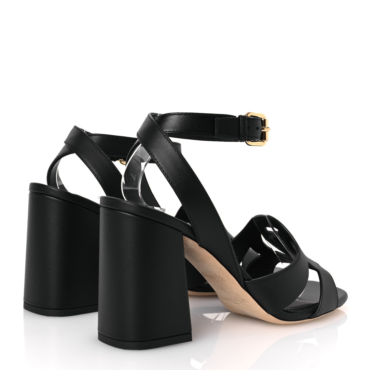 Louis Vuitton Calfskin LV Isola Sandals 39 Black 5 of 10