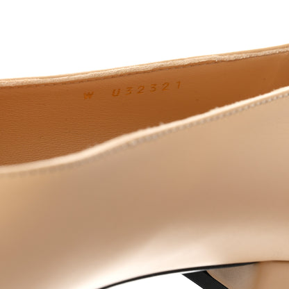 Chanel Lambskin Cap Toe CC Uniform Ballerina Flats 38 Beige Black 9 of 10