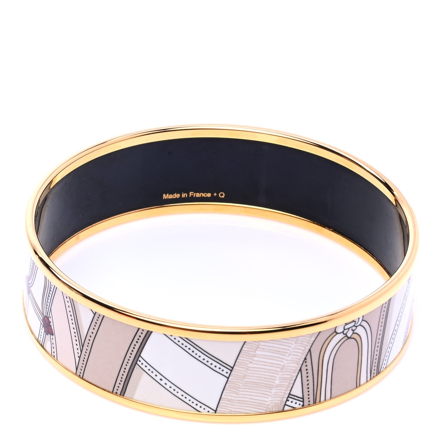 Hermes Enamel Printed Wide Cavalcadour Bracelet 65 3 of 5