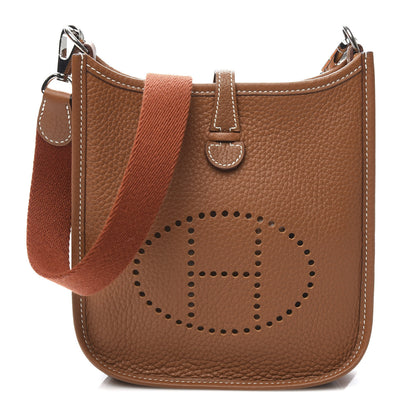 Hermes Taurillon Clemence Amazone Evelyne TPM Gold Cuivre 1 of 11
